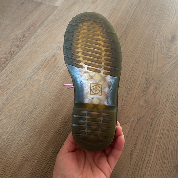 Dr. Martens Kids Leather Lace Up Boots Pink Size 13 US - Picture 13 of 14